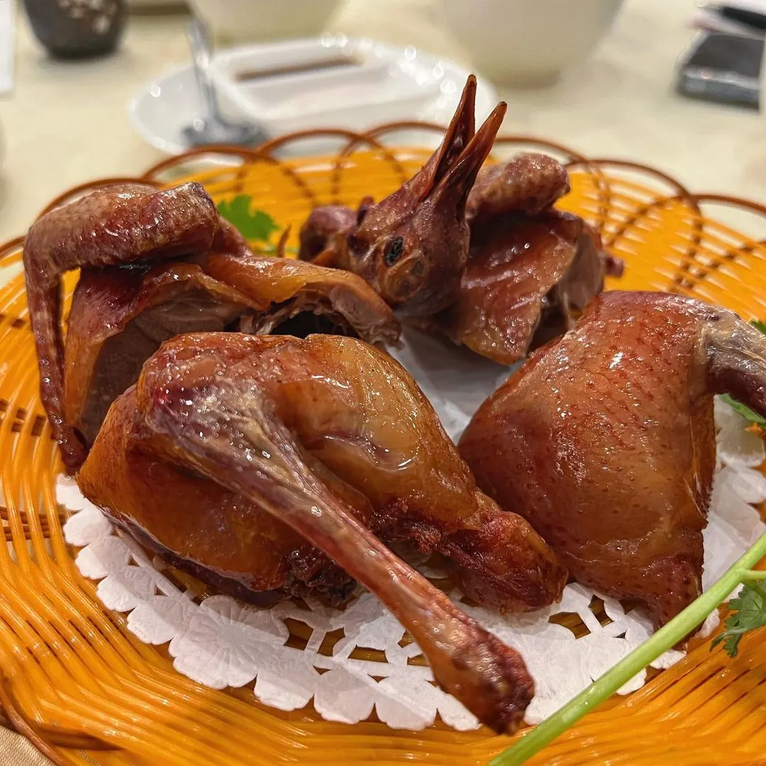 Crispy roast squab